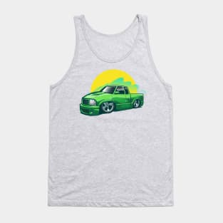 Lowered Green Truck Tank Top